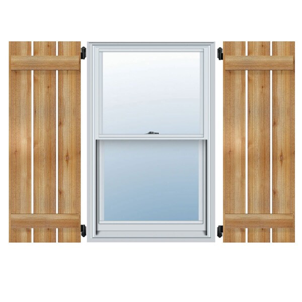 Ekena Millwork Spaced Board-n-Batten Shutters, Rough Sawn Western Red Cedar, 23W x 23H, PR RBS06S23X023RWR - main